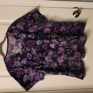 Plus size 2X Scrub Top Butter-Soft brand in shades of purple.